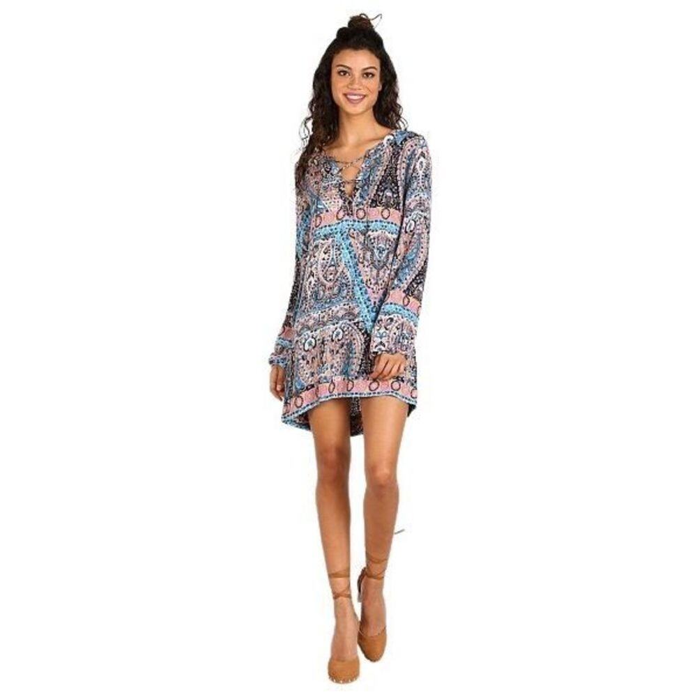 Auguste The Label Nirvana Boho Mini Dress Paisley Festival Size 4